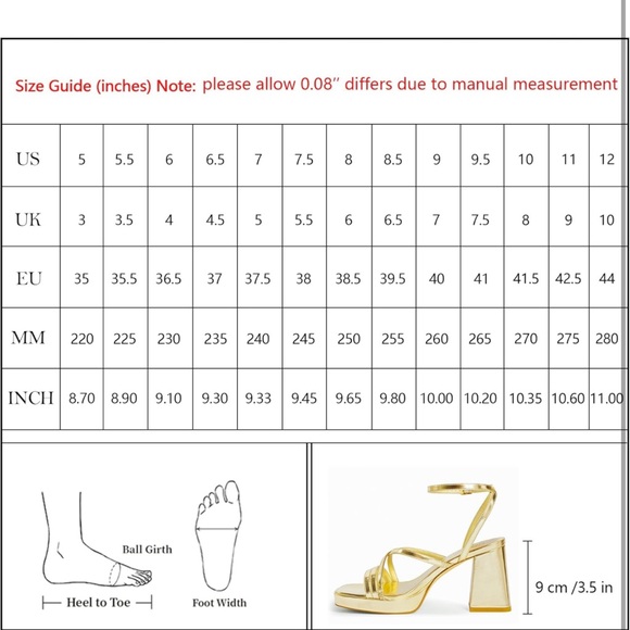 Modatope Platform High Heels Sandals for Women Ankle Strap Sandals Square - Picture 5 of 10